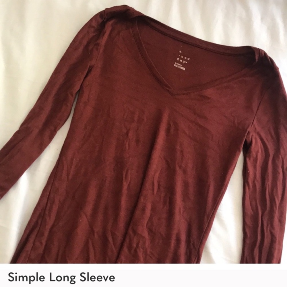ISO Target A New Day Long Sleeve V-Neck Top